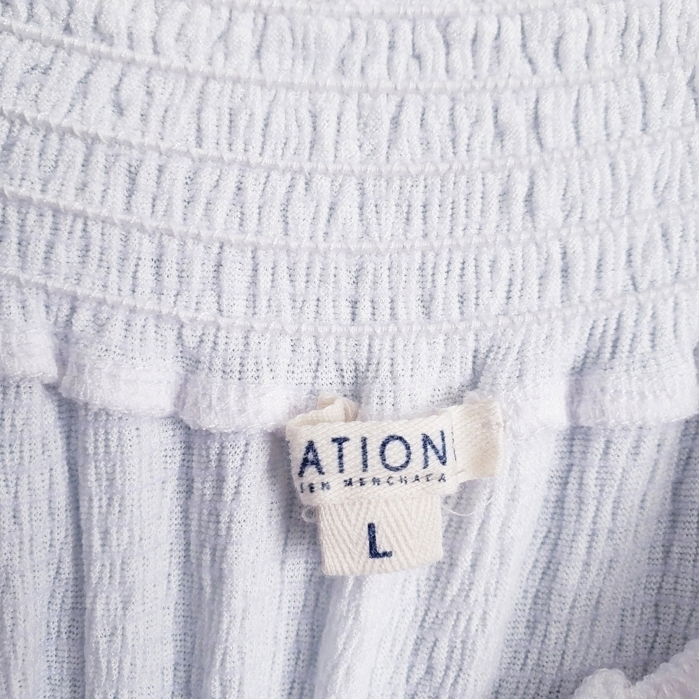 Nation LTF White Textured Off Shoulder Top - Picture 5 of 7
